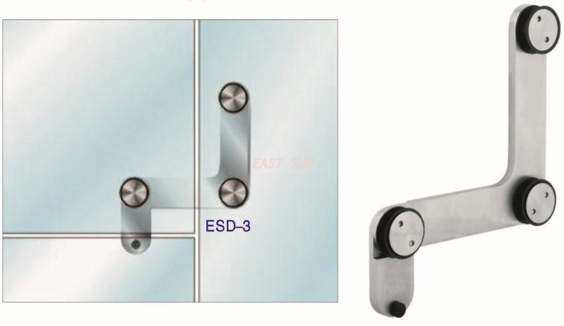 Connecteur de porte pivotante en verre robuste avec butée à l'intérieur de Dorma MAB