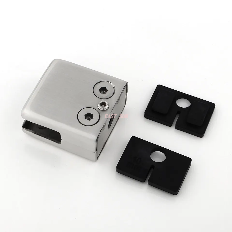  Raccords de balustrade 304 316, finition miroir, escalier carré, robinet en acier inoxydable, pince en verre pour garde-corps