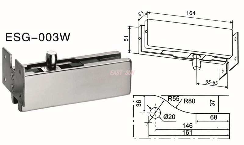 Raccords Dorma pour porte pivotante ESG-003W