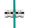 Boutons de porte de douche dos à dos de style contemporain chromés