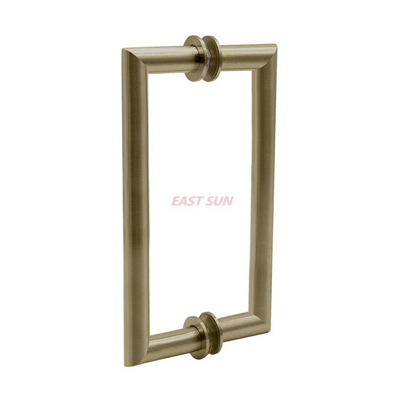 Poignée de traction dos à dos avec coin en onglet et tube rond série MT