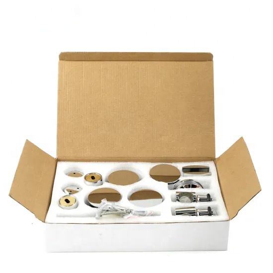 Kit de quincaillerie pour porte de douche coulissante en verre SS304 sans cadre