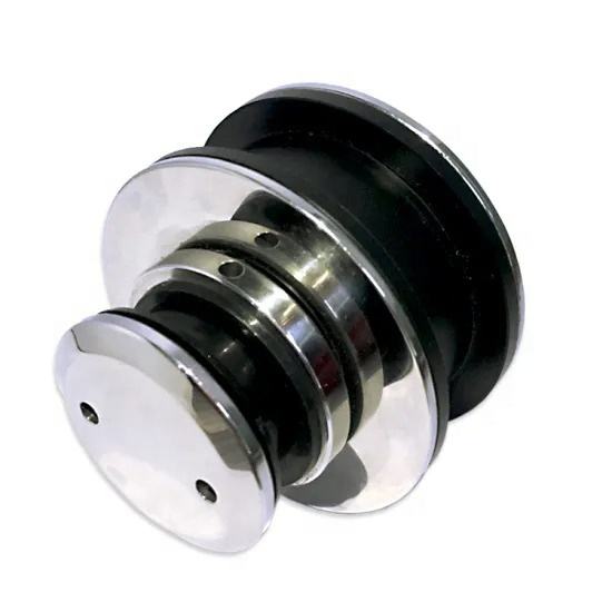 Porte de douche coulissante en verre, roues à poulie en acier inoxydable, rouleaux