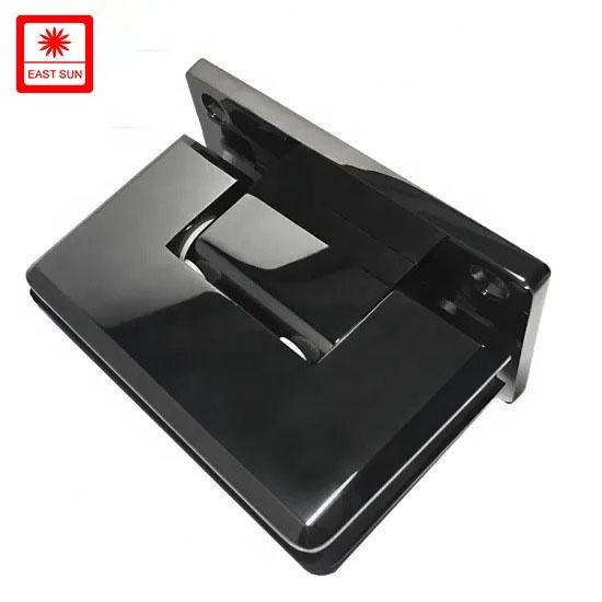 Support mural à 90 degrés pour charnière de porte de douche sans cadre, plaque arrière complète, support en verre pour verre de 1/2″ à 3/8″