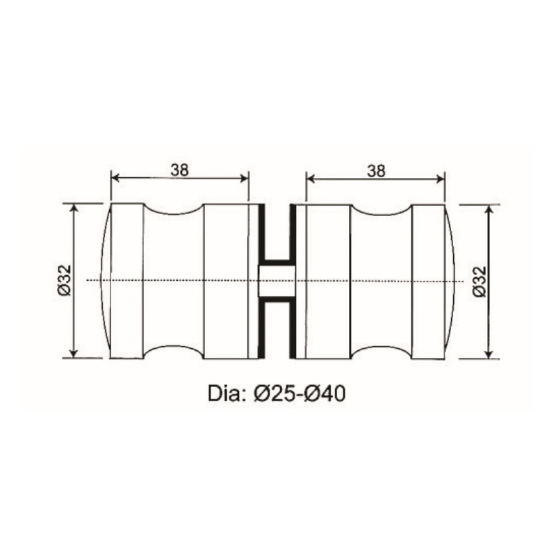 GDK-07- bouton de porte de douche