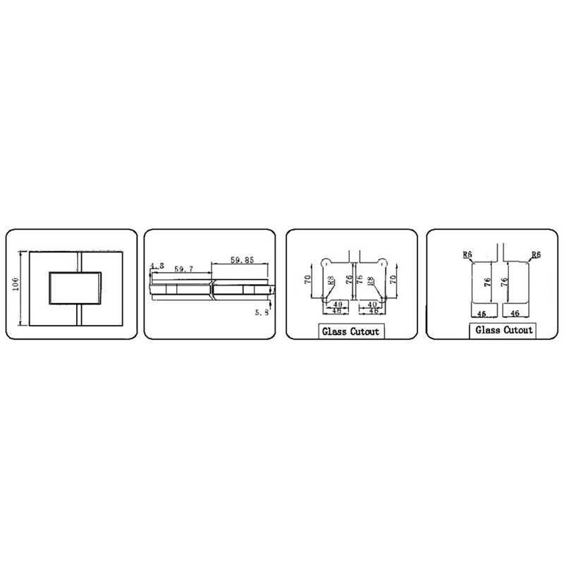 ACH-203B-Charnières de douche réglables