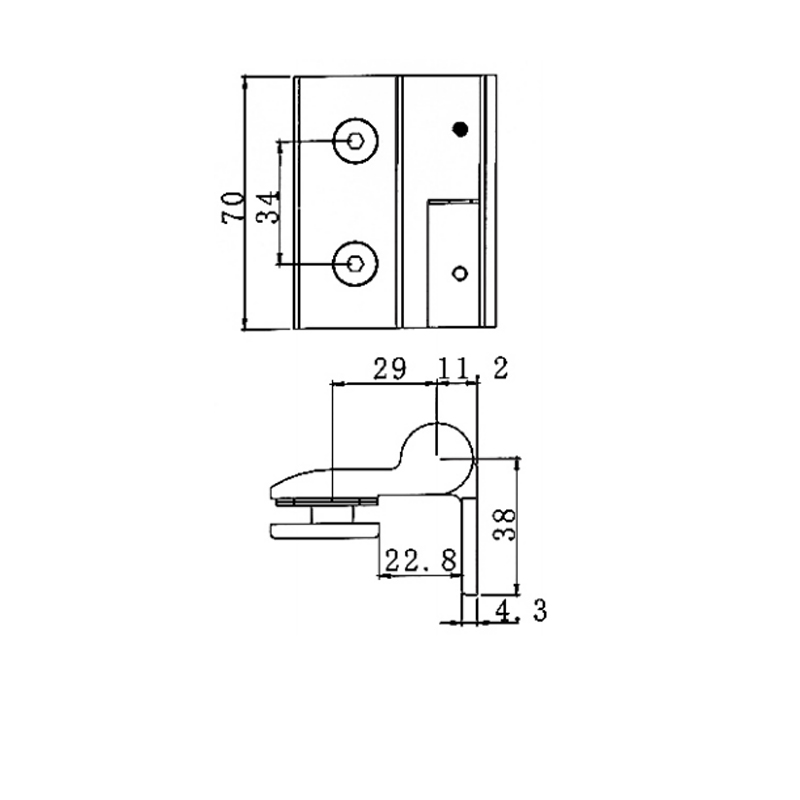 Charnières à montée automatique RSH-401R-Laiton
