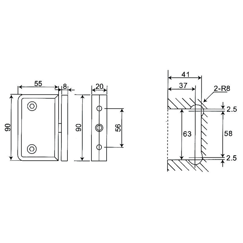 Série de portes pivotantes ESH-500B