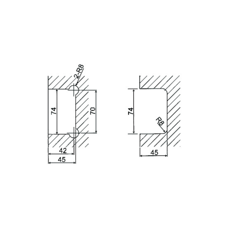 ESH-303B-2Charnières de porte de douche