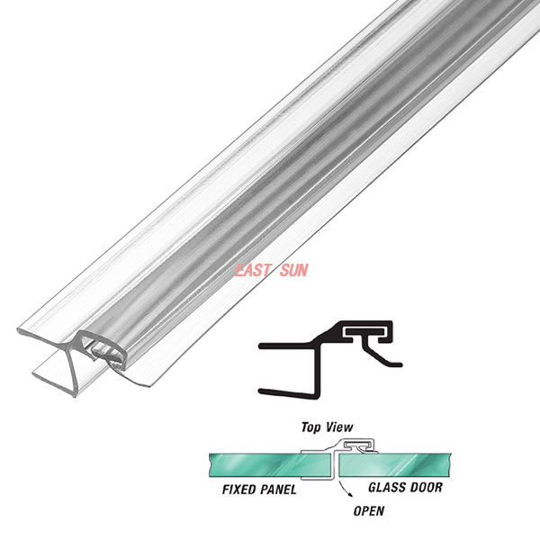 Montant de frappe en polycarbonate 180 pour verre 3/8' (10 mm)