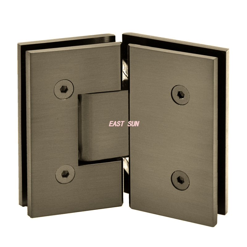 Charnière de porte de douche verre à verre doré à 135 degrés pour verre 1/2″ – 3/8″,