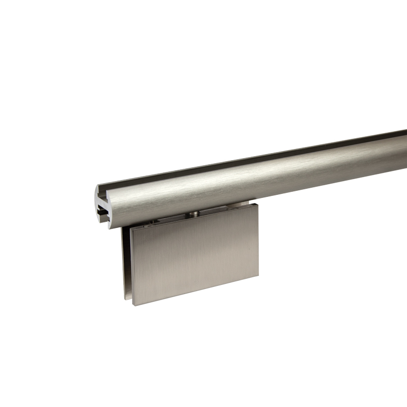 Charnière pivotante à montage supérieur ou inférieur de la série Cardiff, nickel brossé