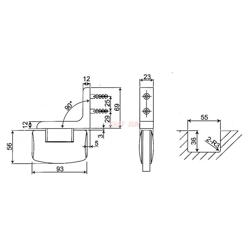 S&eacute;rie de portes pivotantes ESH-500D