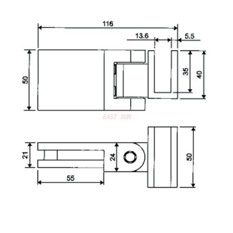 poign&eacute;es de porte de douche cardinales 