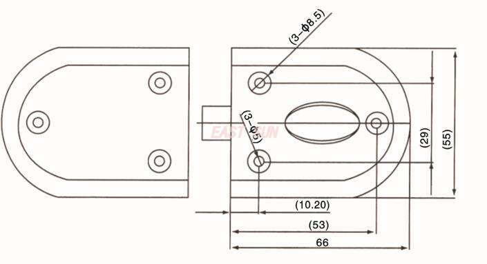 Serrures pour portes en verre Serrures en verre GHL-007