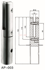 Main courante de balustrade sans cadre de robinet d'acier inoxydable duplex direct d'usine de haute qualité pour le robinet en verre de clôture de piscine