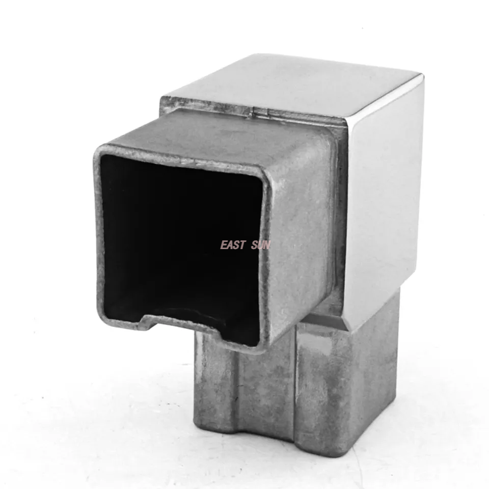 Connecteur de tuyau carré en acier inoxydable, coin de couplage de tuyau Flexible en laiton réglable miroir