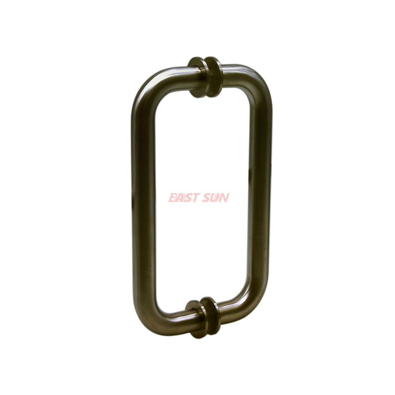 Poignées de porte de douche dos à dos solides de 3/4 po de diamètre avec rondelles métalliques