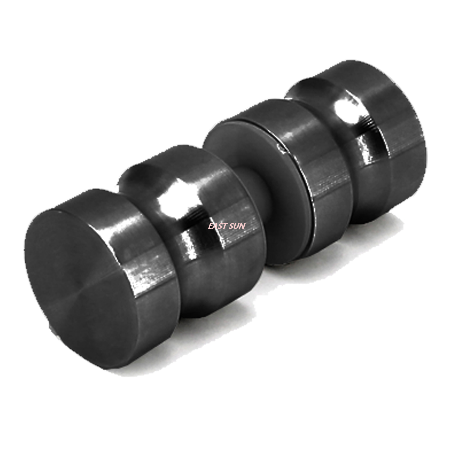 Boutons de porte de douche dos à dos de style contemporain chromés