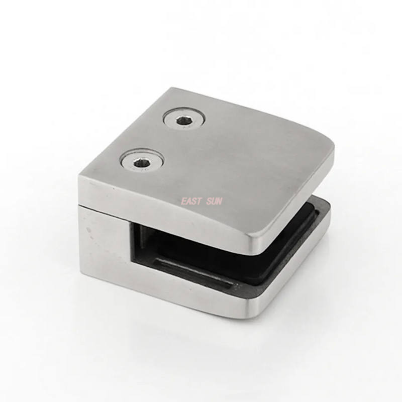 Balustrade de clôture de piscine de balcon, raccord de verre d'escalier, support de main courante 304 316, support de verre, pince de verre en acier inoxydable