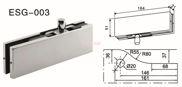 Dorma Patch Fittings Porte pivotante ESG-003