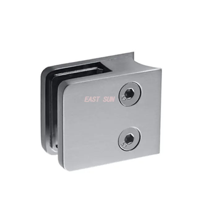  Support de verre pour raccord de verre, pince de verre sans cadre, pince de verre à robinet d'escalier en acier inoxydable