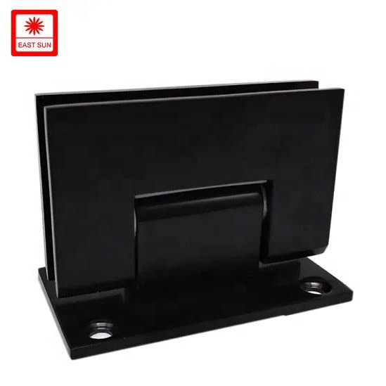 Charnière de porte de douche murale à 90 degrés, noir mat, robuste, pour verre de 1/2″ à 3/8″