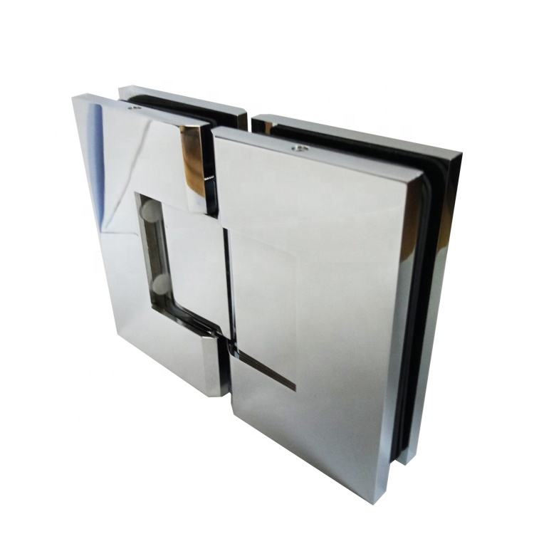 Charnière de porte de douche réglable verre à verre à 180 degrés pour verre 1/2″ – 3/8″