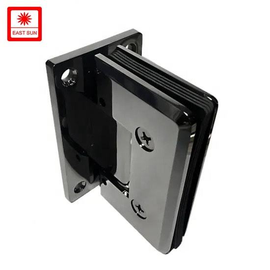 Support mural à 90 degrés pour charnière de porte de douche sans cadre, plaque arrière complète, support en verre pour verre de 1/2″ à 3/8″