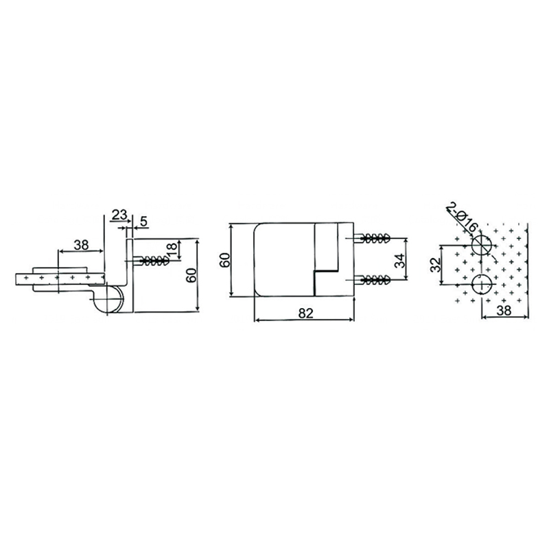 Charnières à montée automatique ESH-611-R-Laiton