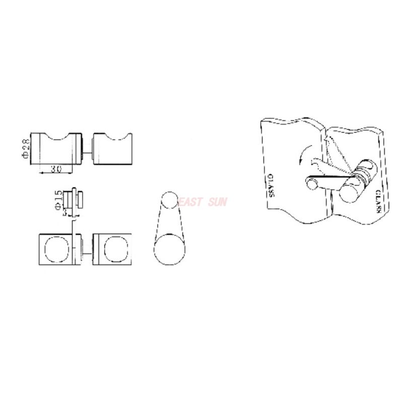 KLH-1002-Loquet à bouton