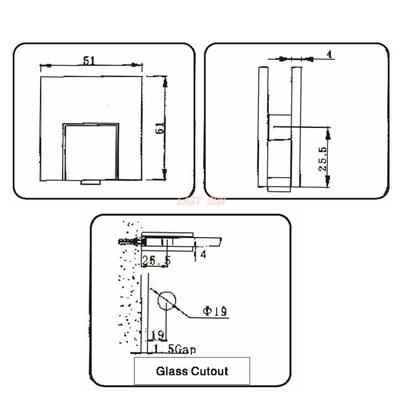 pinces de garde-corps en verre pour balcon