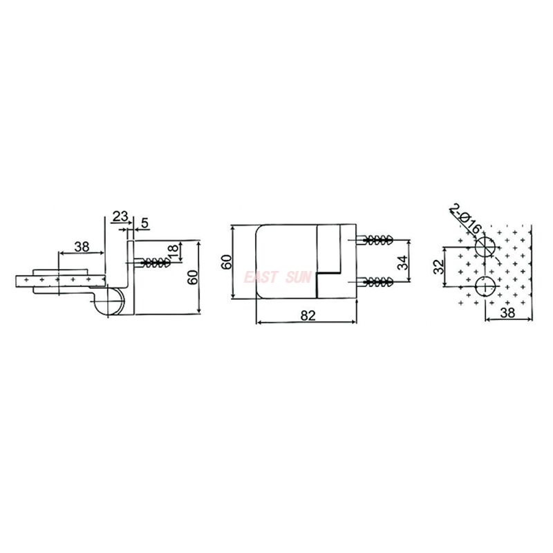 Charni&egrave;res &agrave; mont&eacute;e automatique ESH-611-R-Laiton