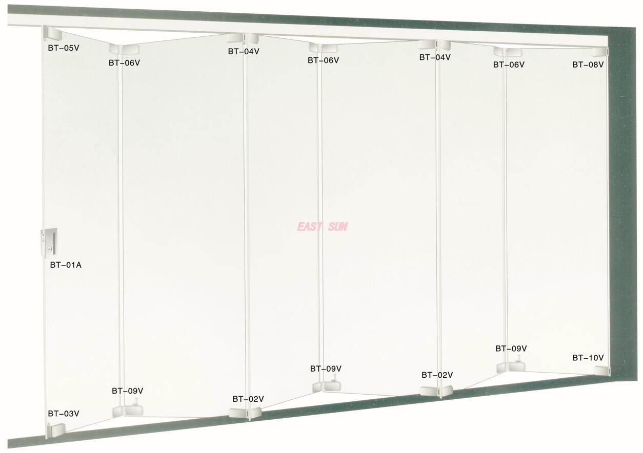 Serrure de porte pliante