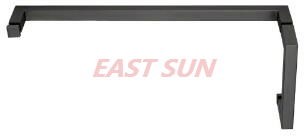 Barre porte-serviettes combinée de 6 pouces avec poignée de traction de 6 pouces, série SQ, noir mat, 24 pouces