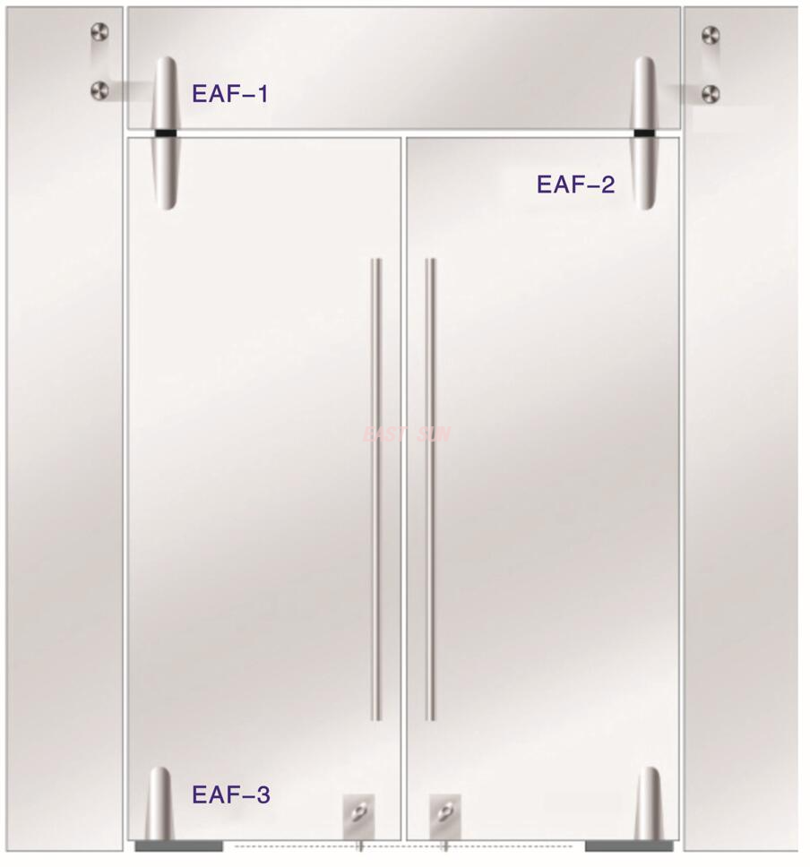 Porte pivotante en verre courbé Dorma MAB