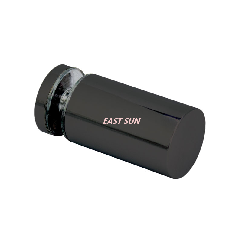 Bouton de porte de douche simple face de style cylindre en laiton poli