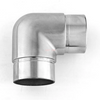 Balustre coude de main courante, raccords de tubes ronds à 2 voies, connecteur de main courante en acier inoxydable 304 316 satiné