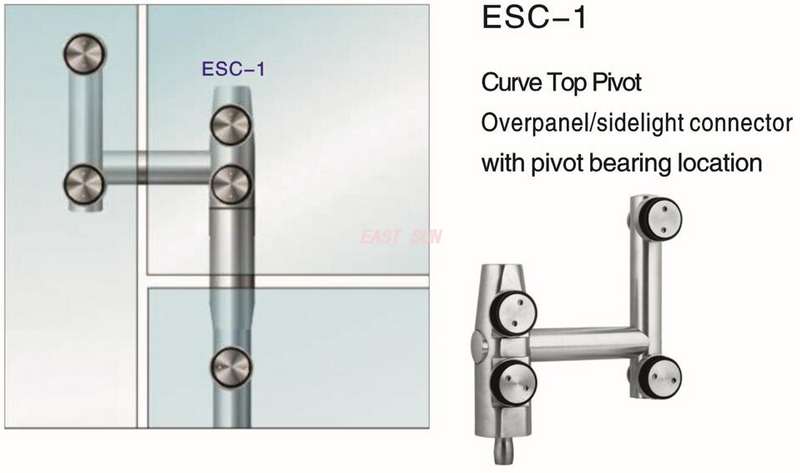 Porte pivotante en verre Pivot supérieur Dorma MAB