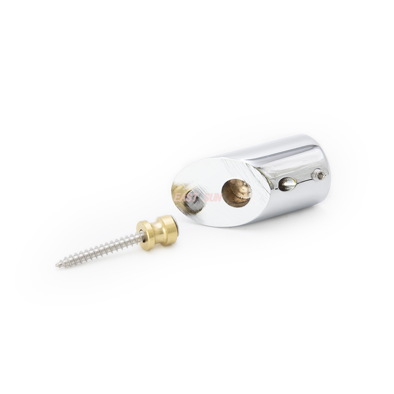 Support de montage mural en onglet à 45 degrés pour barre ronde