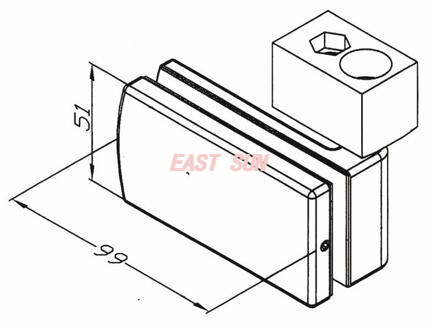 Pince à verre pour porte pliante