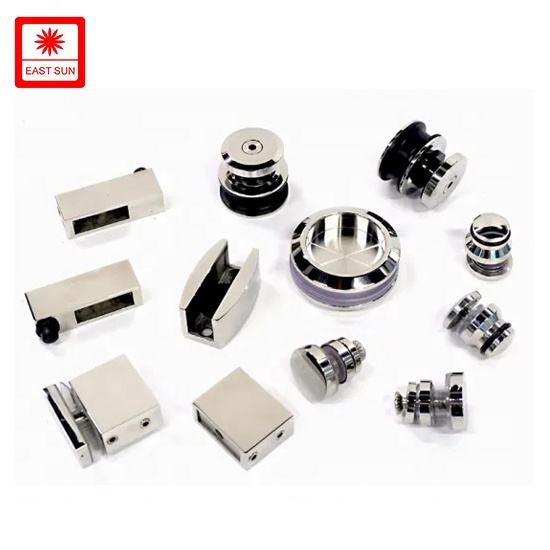 Kit de quincaillerie de porte de grange en acier inoxydable personnalisé, douche sans cadre, quincaillerie de porte coulissante automatique en verre