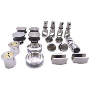 Kit de quincaillerie pour porte de douche coulissante en verre SS304 sans cadre