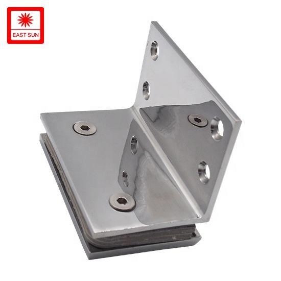 Charnière de porte de douche à plaque arrière décalée à montage mural à 90 degrés pour verre de 1/2″ à 3/8″,