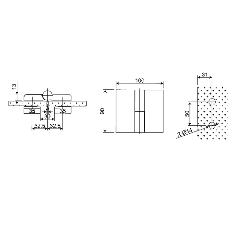 Charnières à montée automatique RSH-104-L-Laiton