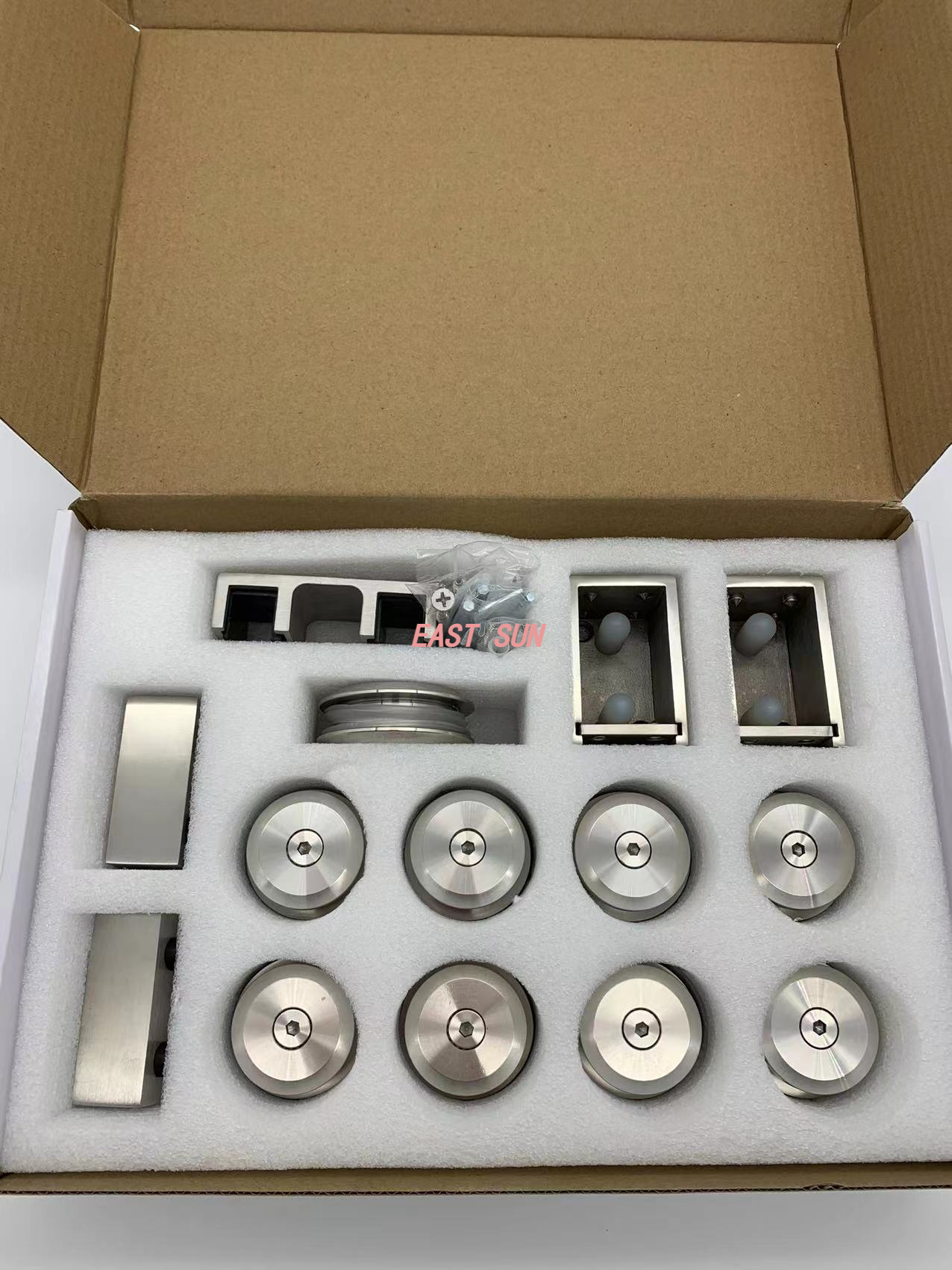 Système de porte de douche coulissante à deux portes de la série Cambridge de luxe à 180 degrés