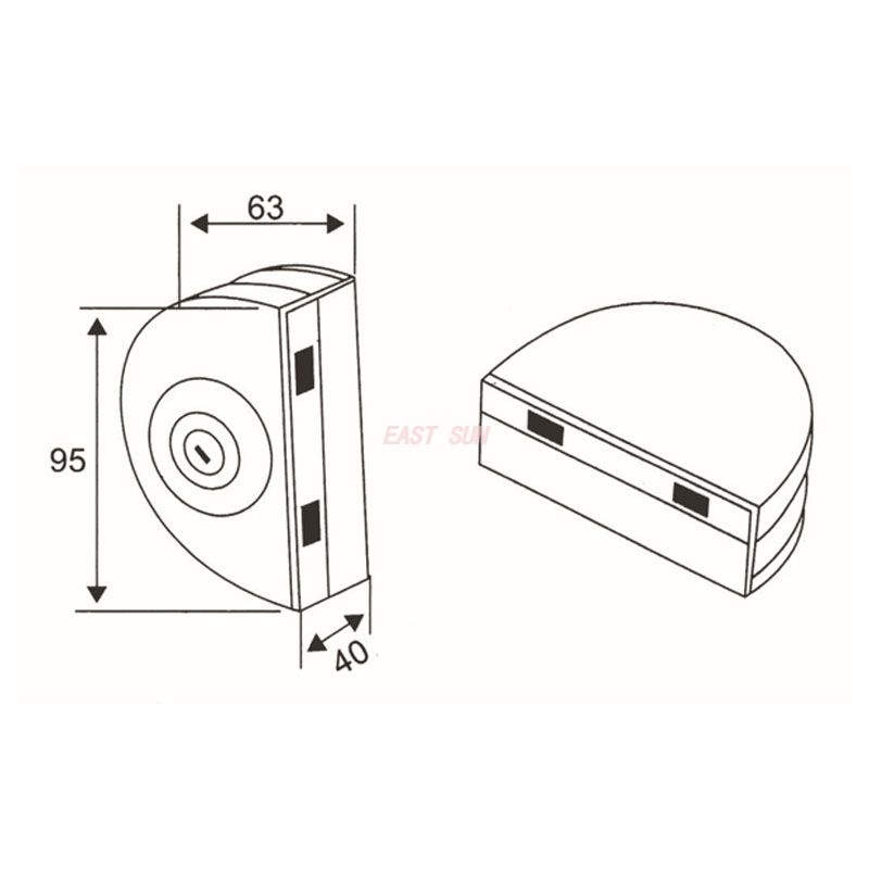 GHL-023-Serrures de porte en verre