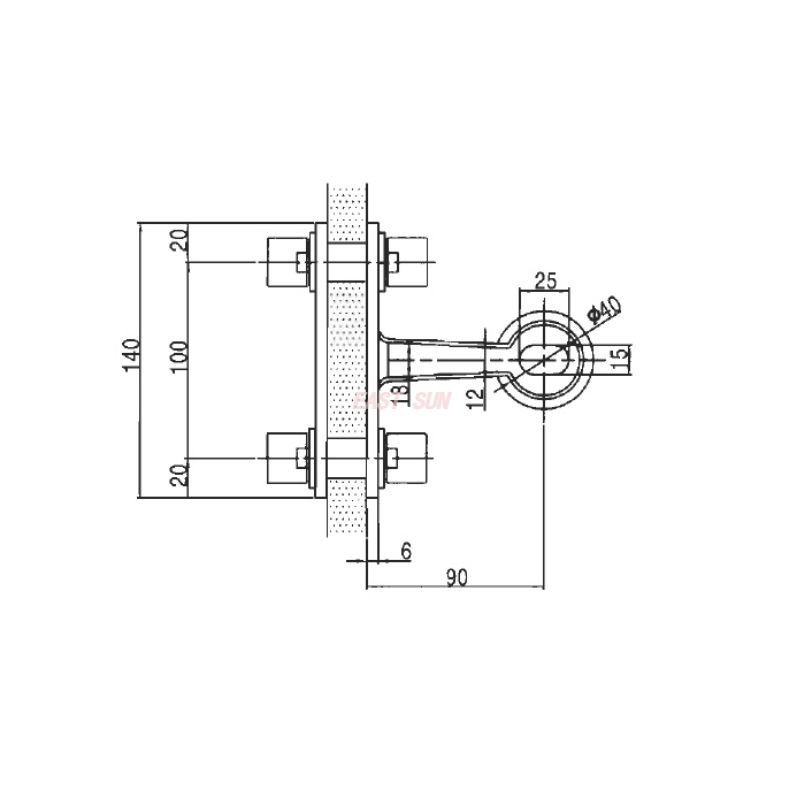 SDS200-1-90-Raccord araignée