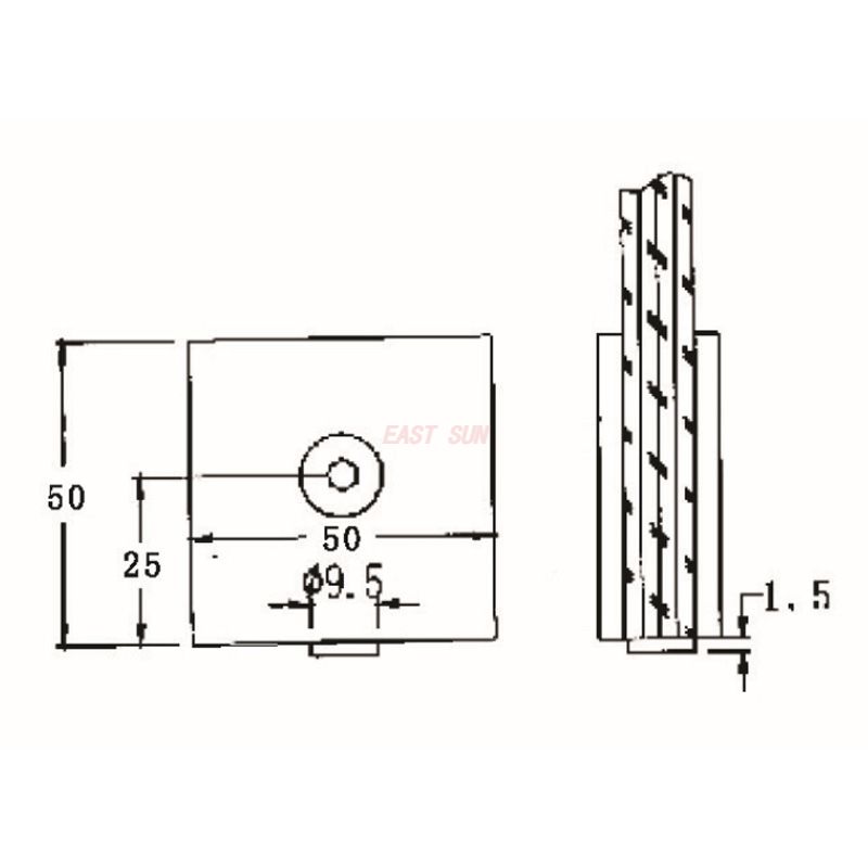 pince verre r&eacute;glable au mur 