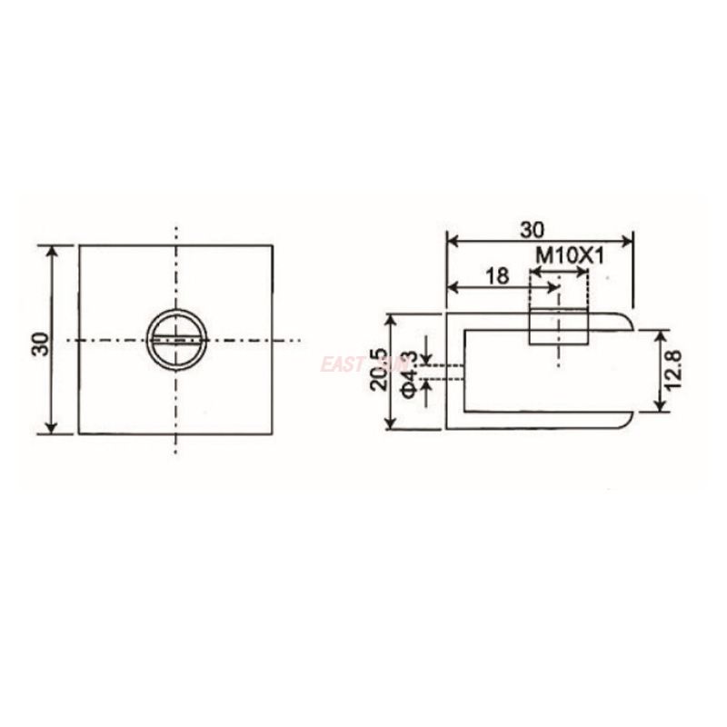 Pince verre &agrave; verre &agrave; 180 degr&eacute;s 